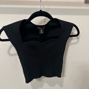Black crop top